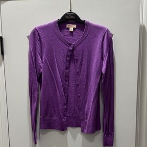 Brooks Brothers Purple Extra Fine Merino Sweater